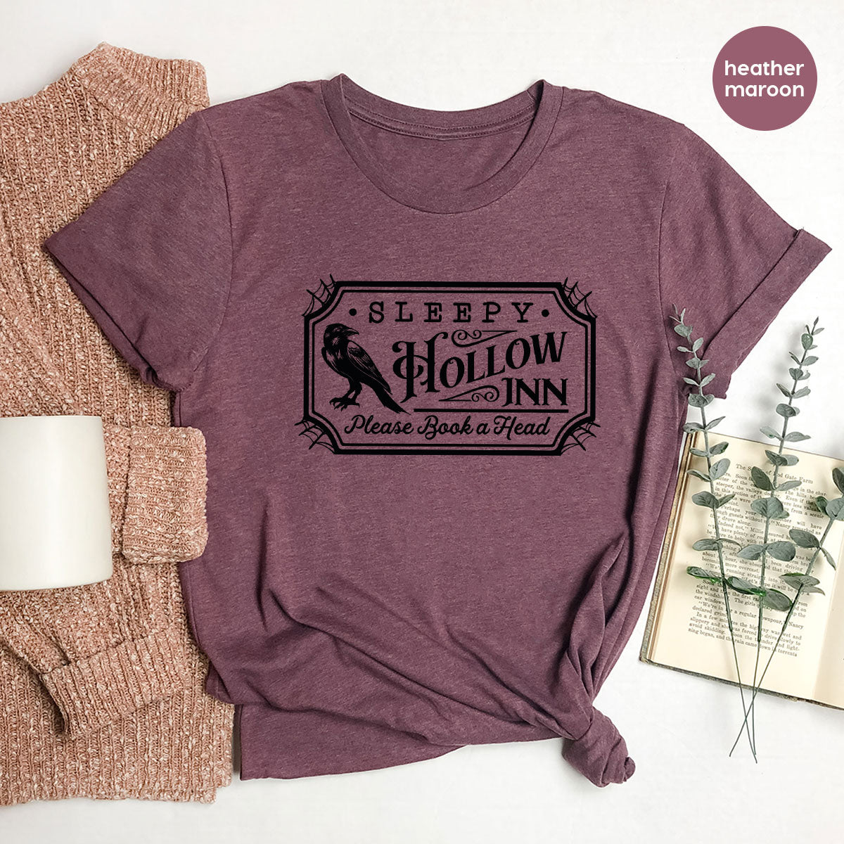 Halloween Crewneck Sweatshirt, Crow Graphic Tees, Gift for Him, Cool Movie T-Shirt, Gift for Her, Spooky Season Party VNeck Shirt