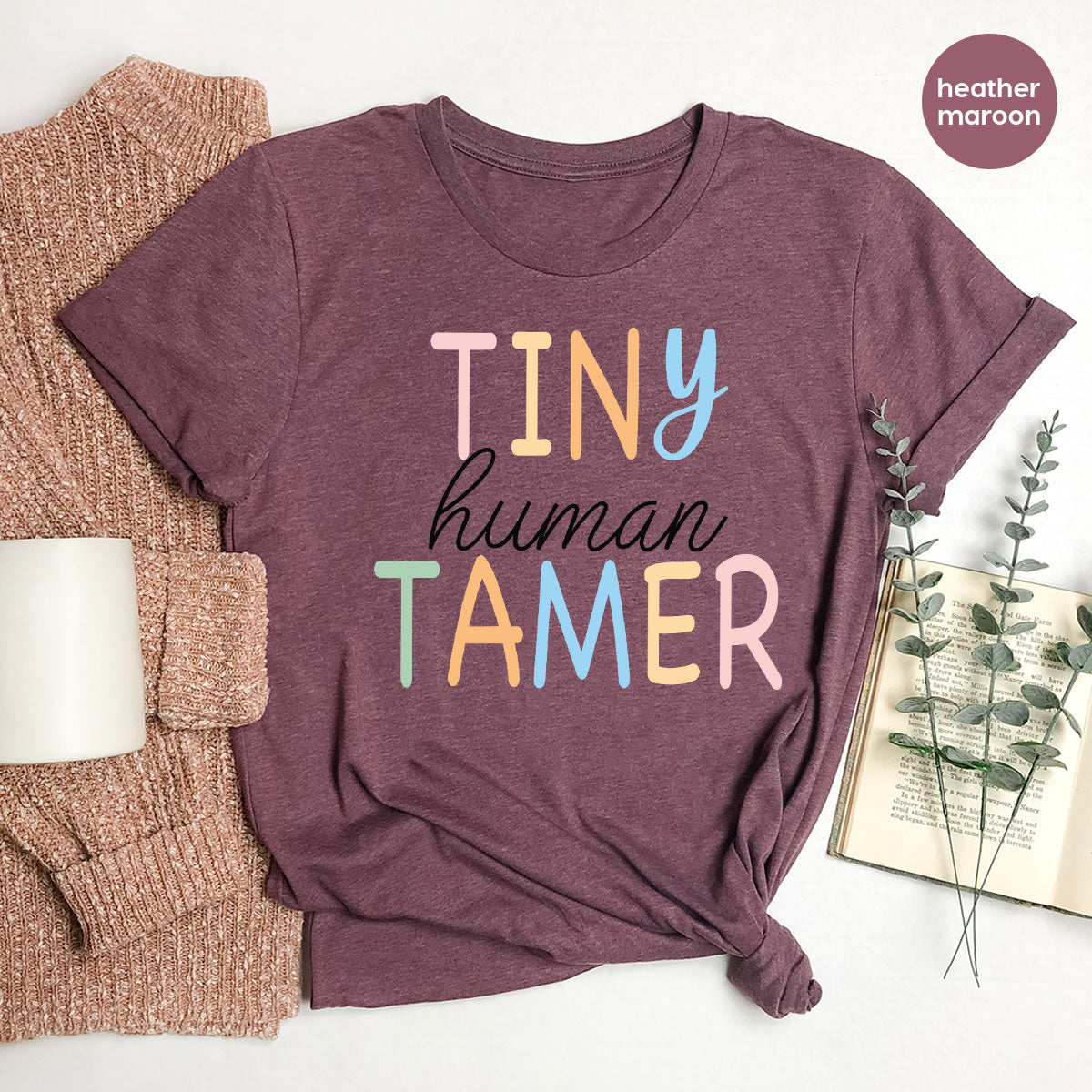 Teacher Shirt, Tiny Human Tamer, Kindergarten Teacher, Preschool Teacher, First Day of School, Back to School T-Shirt, Gift for Teacher