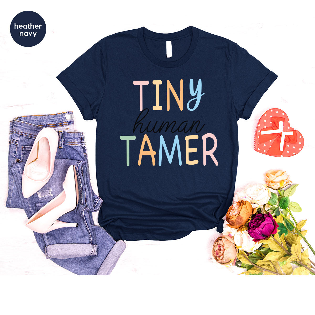 Teacher Shirt, Tiny Human Tamer, Kindergarten Teacher, Preschool Teacher, First Day of School, Back to School T-Shirt, Gift for Teacher