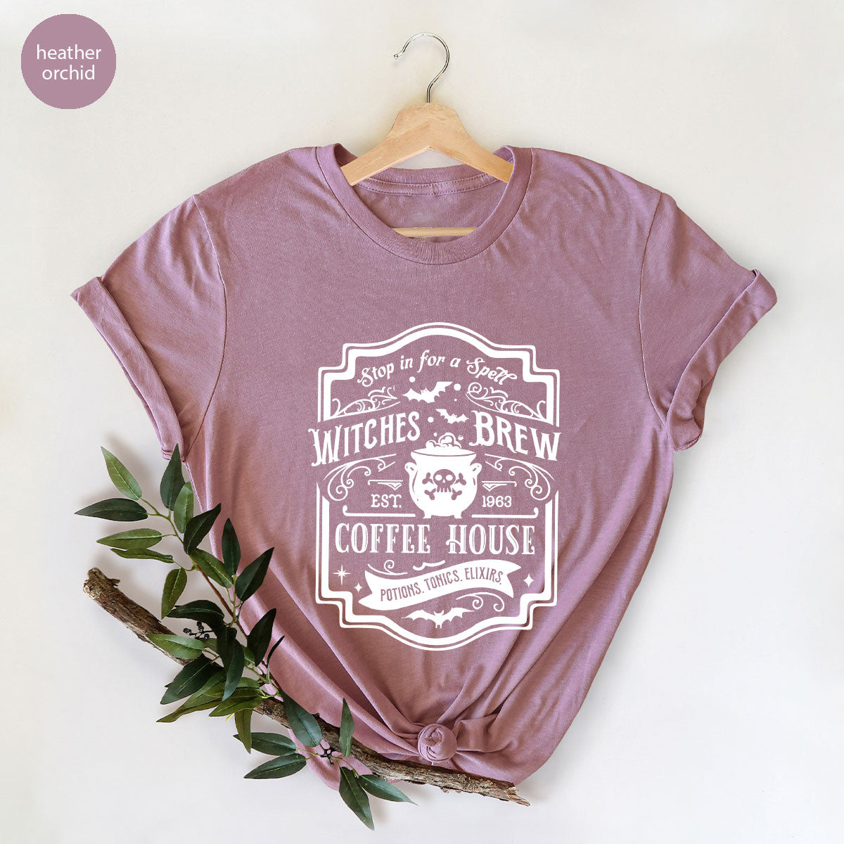 Halloween Shirt, Witchy Gifts, Spooky Season Tshirt, Spell Vneck T Shirt, Shirts for Women, Gifts for Her, Witch's Brew Graphic Tees