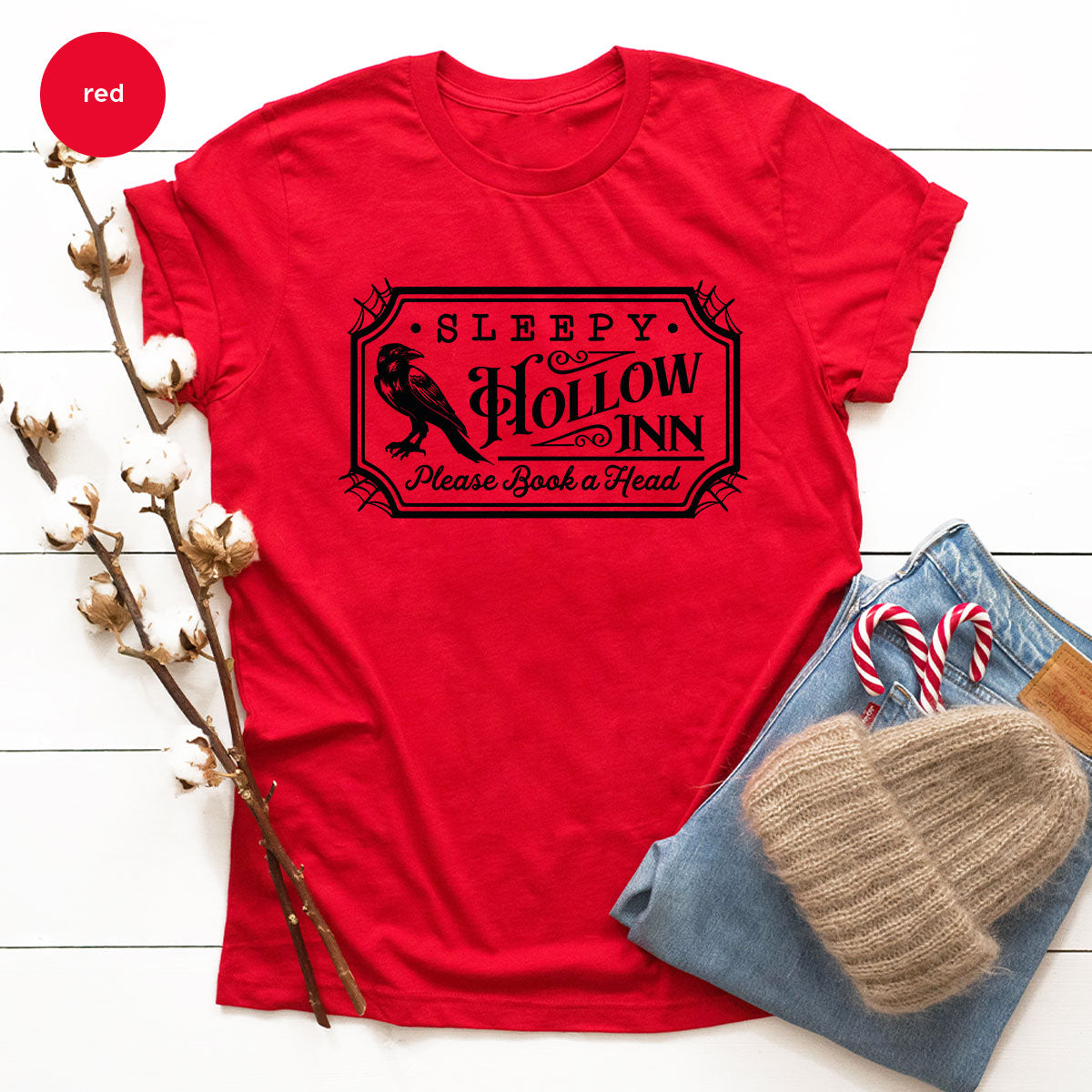 Halloween Crewneck Sweatshirt, Crow Graphic Tees, Gift for Him, Cool Movie T-Shirt, Gift for Her, Spooky Season Party VNeck Shirt