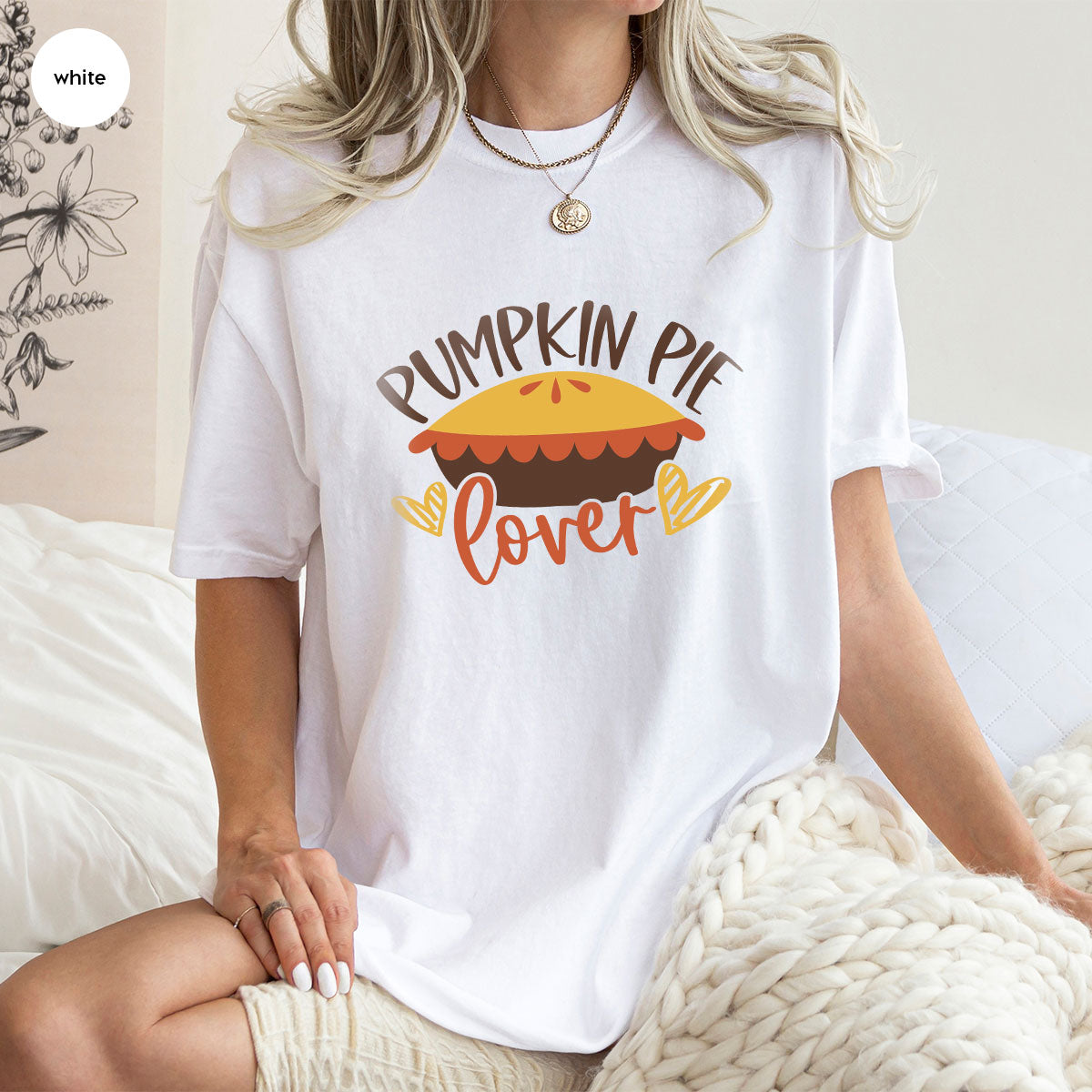 Kids Thanksgiving Shirts, Pumpkin Pie Graphic Tees, Gift for Her, Fall Crewneck Sweatshirt, Cute Toddler Clothes, Autumn Vneck T-Shirt