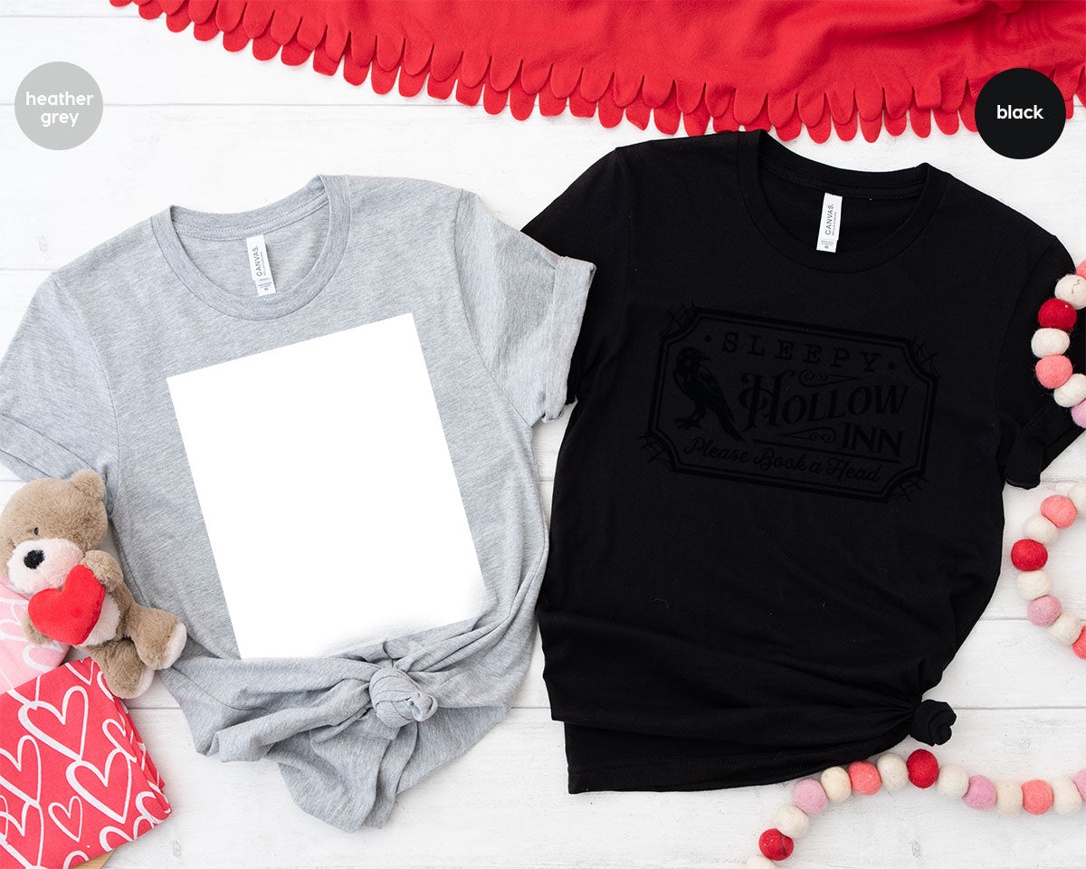 Halloween Crewneck Sweatshirt, Crow Graphic Tees, Gift for Him, Cool Movie T-Shirt, Gift for Her, Spooky Season Party VNeck Shirt