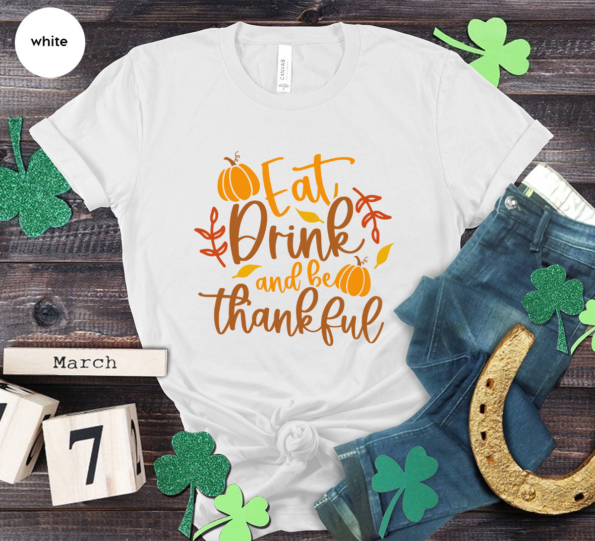 Cute Pumpkin T-Shirt, Fall Graphic Tees, Thankful Gifts, Thanksgiving Outfits, Autumn Crewneck Sweatshirt, Fall Leaves Vneck Shirt