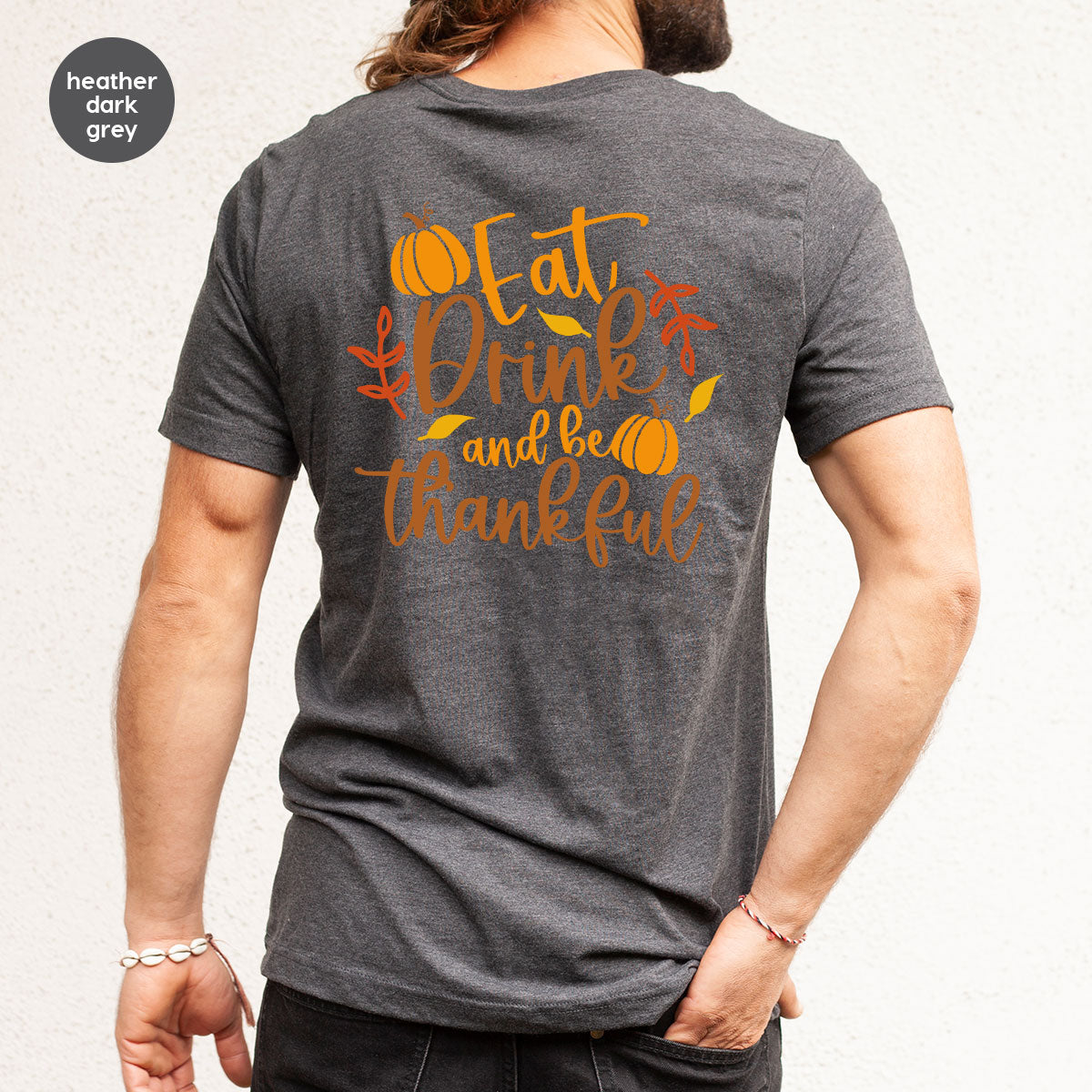 Cute Pumpkin T-Shirt, Fall Graphic Tees, Thankful Gifts, Thanksgiving Outfits, Autumn Crewneck Sweatshirt, Fall Leaves Vneck Shirt