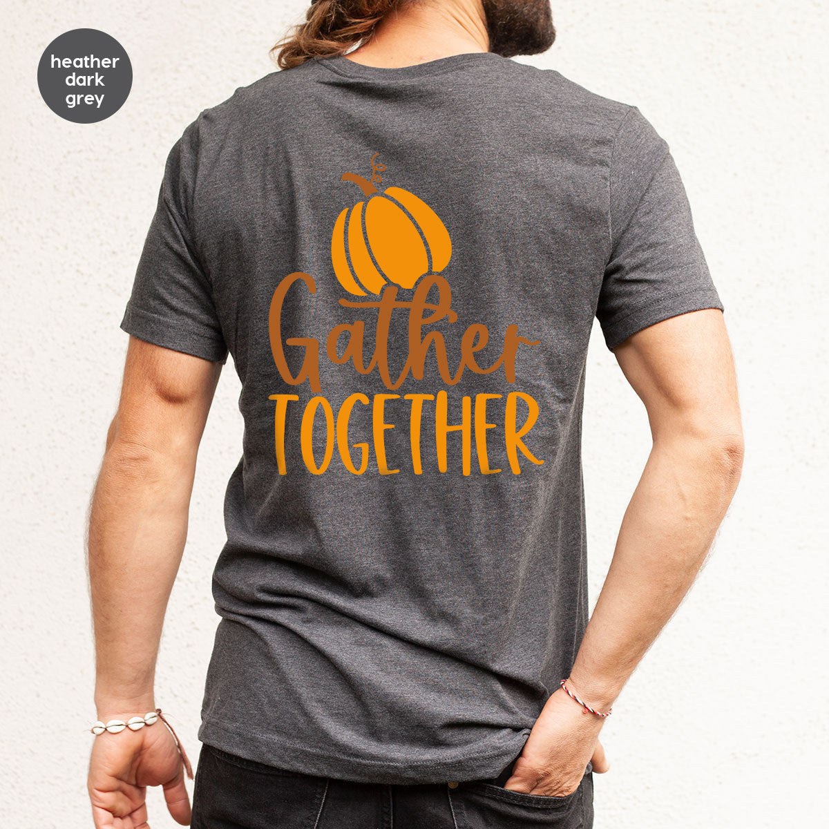 Fall Crewneck Sweatshirt, Thanksgiving Family Outfits, Pumpkin Graphic Tees, Autumn Clothing, Thankful Toddler Tshirt, Gather Together Shirt