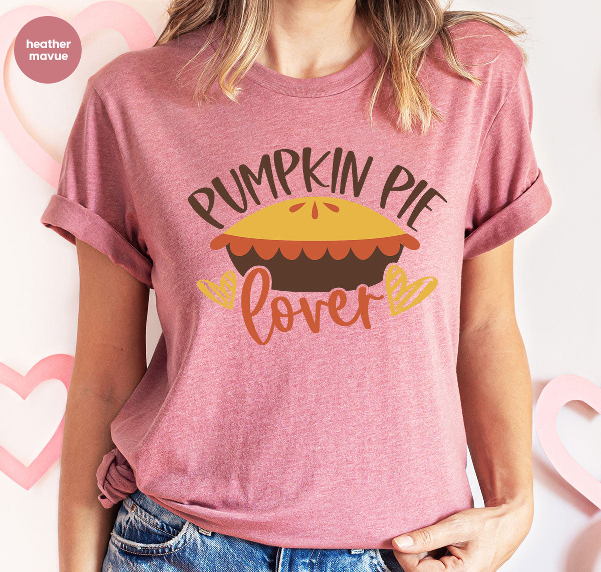 Kids Thanksgiving Shirts, Pumpkin Pie Graphic Tees, Gift for Her, Fall Crewneck Sweatshirt, Cute Toddler Clothes, Autumn Vneck T-Shirt