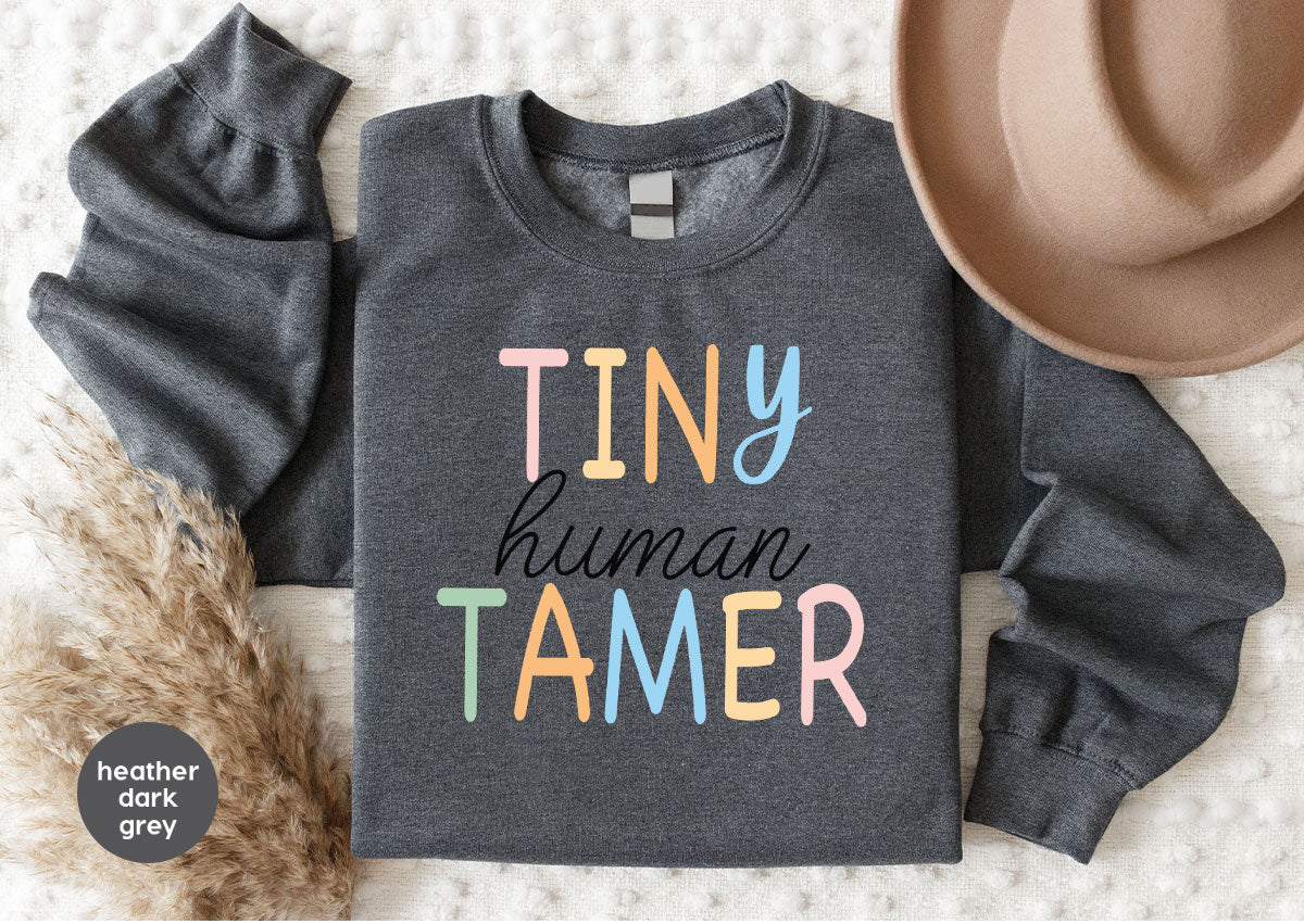 Teacher Shirt, Tiny Human Tamer, Kindergarten Teacher, Preschool Teacher, First Day of School, Back to School T-Shirt, Gift for Teacher