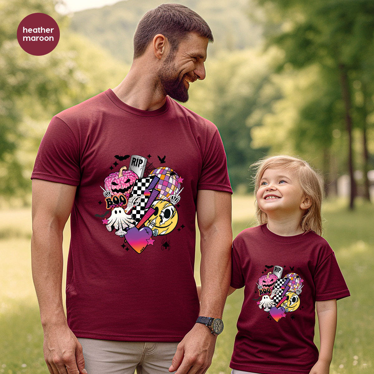 Retro Halloween Shirt, Spooky Pumpkin Shirt, Cool Checkered Outfit