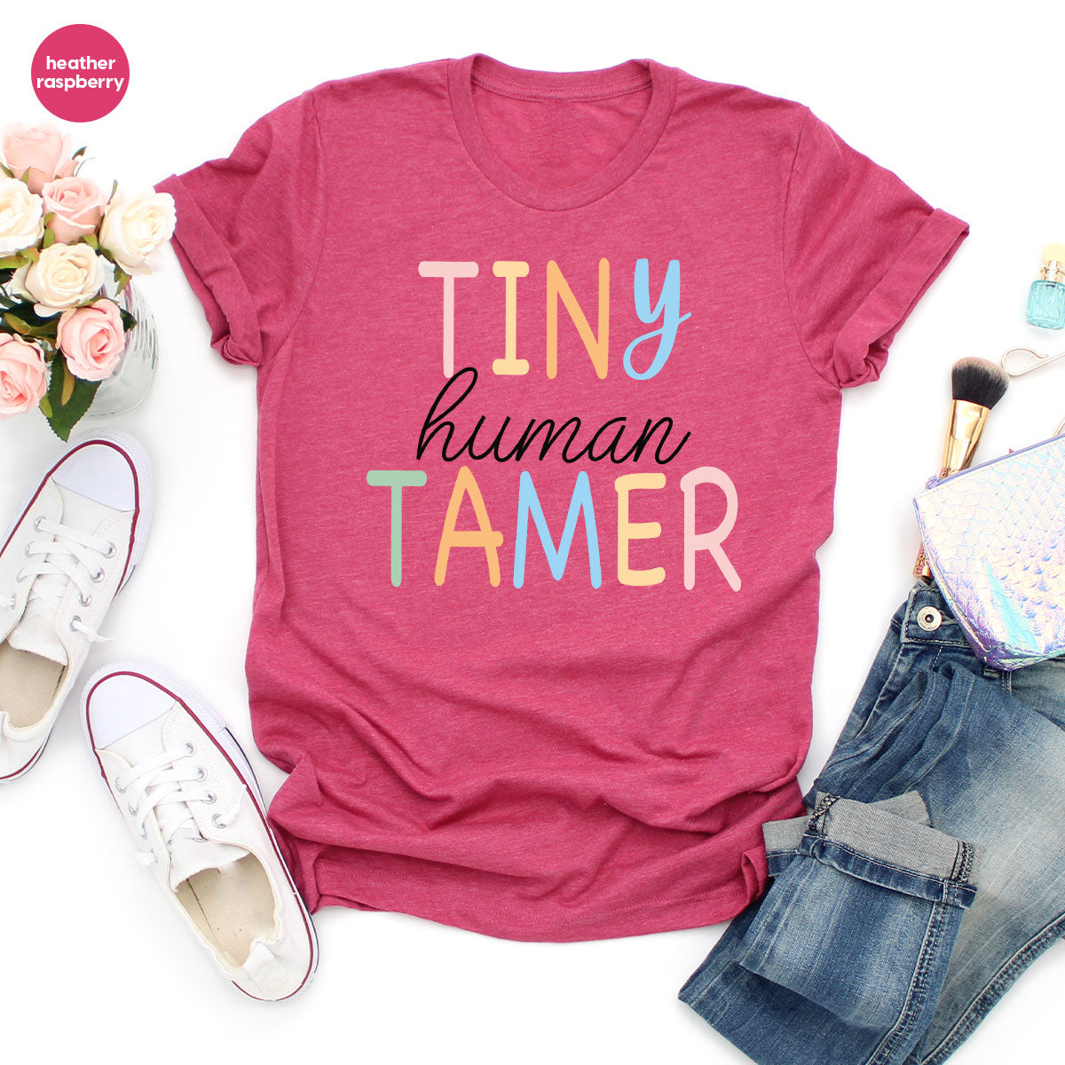 Teacher Shirt, Tiny Human Tamer, Kindergarten Teacher, Preschool Teacher, First Day of School, Back to School T-Shirt, Gift for Teacher