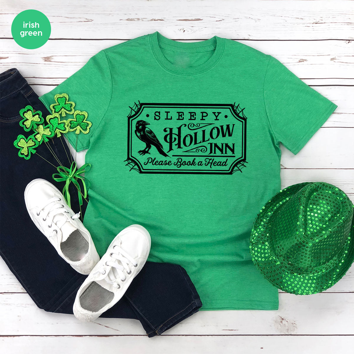 Halloween Crewneck Sweatshirt, Crow Graphic Tees, Gift for Him, Cool Movie T-Shirt, Gift for Her, Spooky Season Party VNeck Shirt
