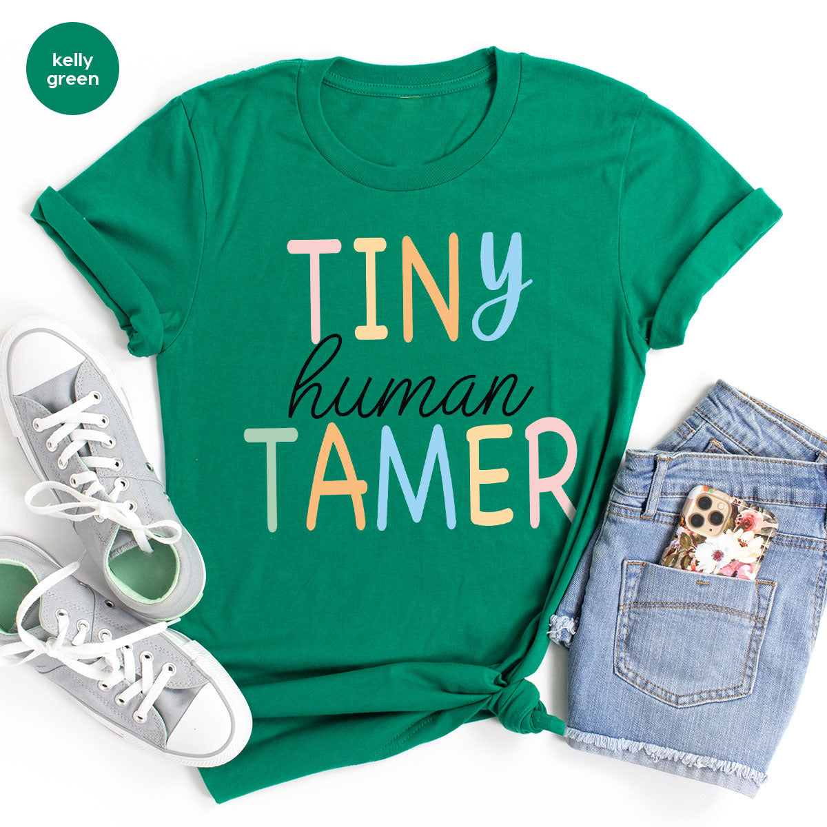 Teacher Shirt, Tiny Human Tamer, Kindergarten Teacher, Preschool Teacher, First Day of School, Back to School T-Shirt, Gift for Teacher