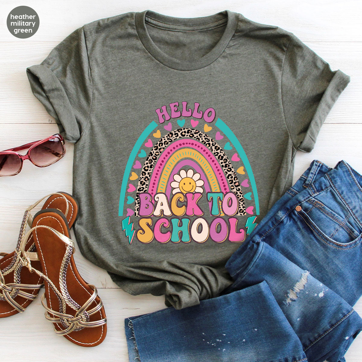 Inspirational Teacher Shirt, First Day Of School Clothing, Welcome Back To School Tshirt,n ainbow Graphic Tee