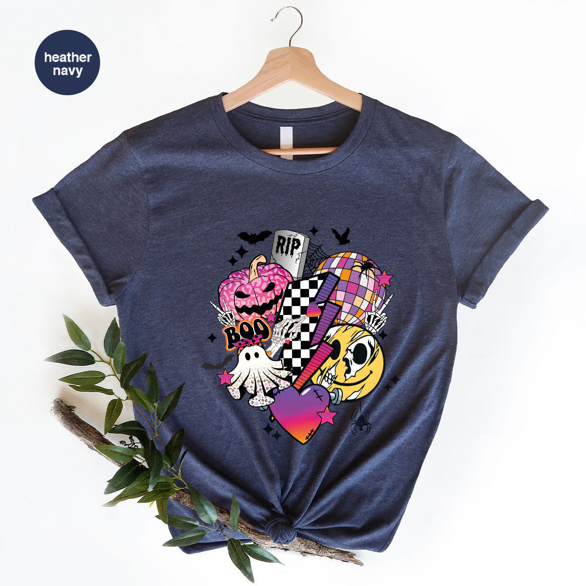 Retro Halloween Shirt, Spooky Pumpkin Shirt, Cool Checkered Outfit