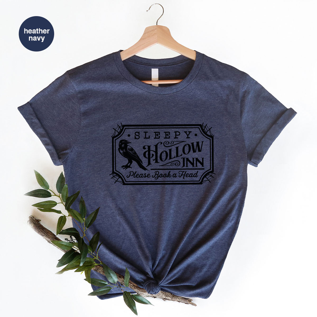 Halloween Crewneck Sweatshirt, Crow Graphic Tees, Gift for Him, Cool Movie T-Shirt, Gift for Her, Spooky Season Party VNeck Shirt