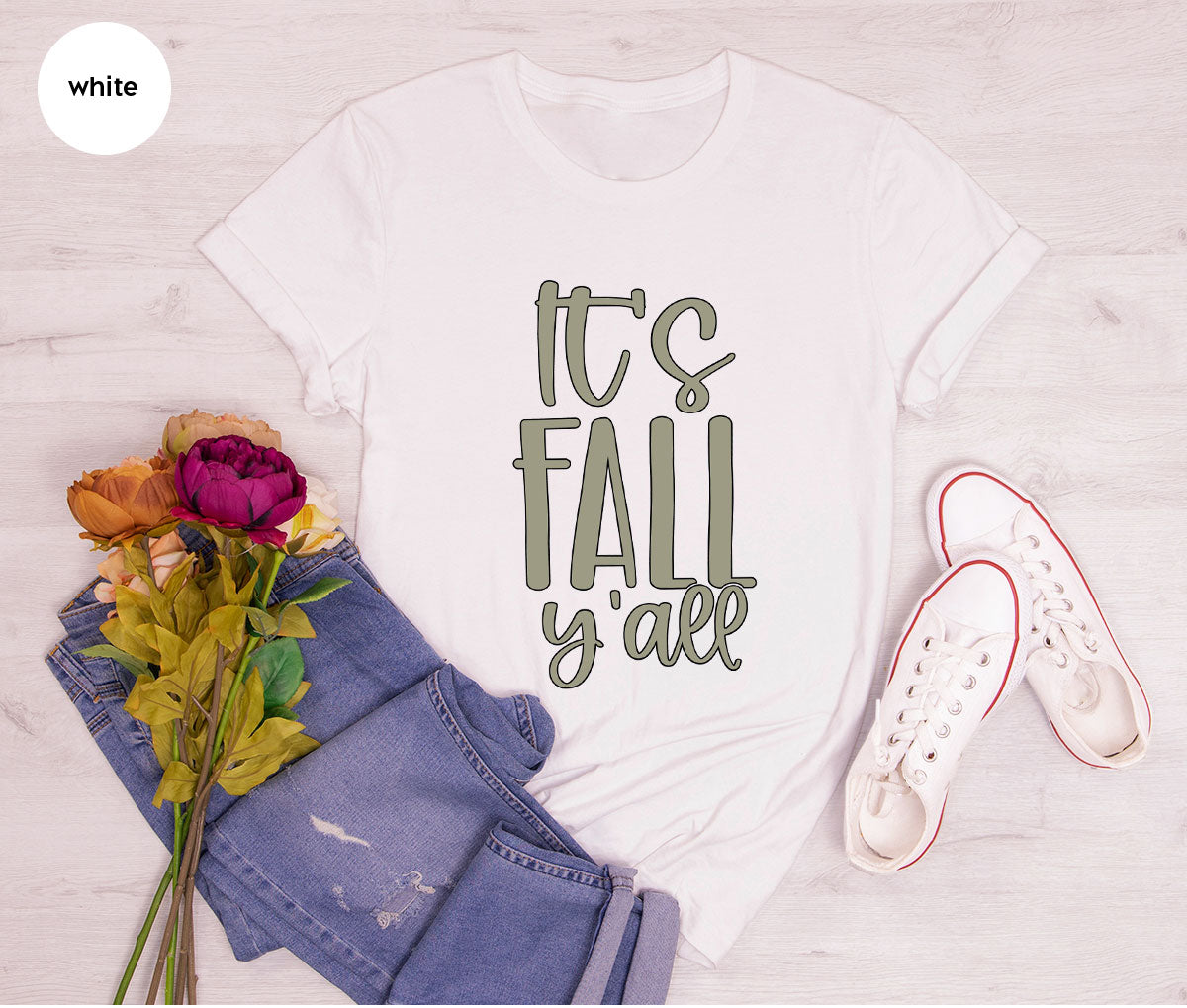 Fall Crewneck Sweatshirt, Its Fall Yall T-Shirt, Fall Gifts, Gifts for Her, Autumn Clothing, Thanksgiving Graphic Tees, Toddler T Shirt