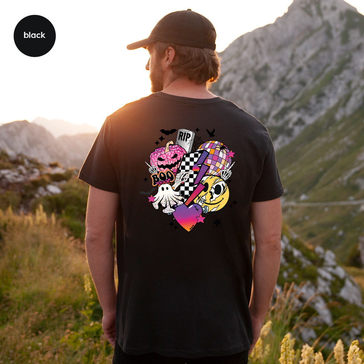 Retro Halloween Shirt, Spooky Pumpkin Shirt, Cool Checkered Outfit