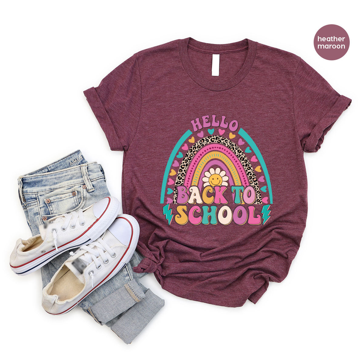 Inspirational Teacher Shirt, First Day Of School Clothing, Welcome Back To School Tshirt,n ainbow Graphic Tee