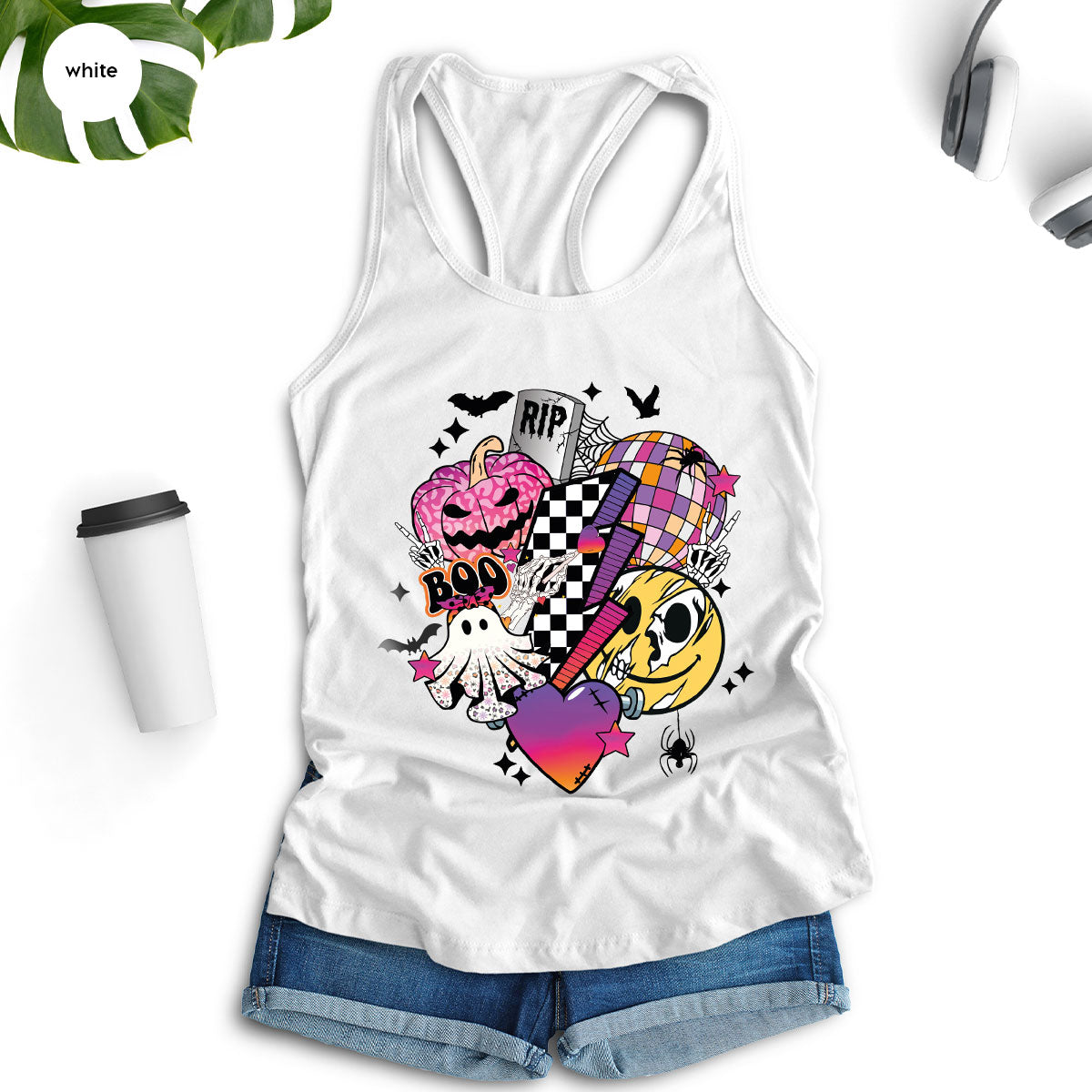 Retro Halloween Shirt, Spooky Pumpkin Shirt, Cool Checkered Outfit