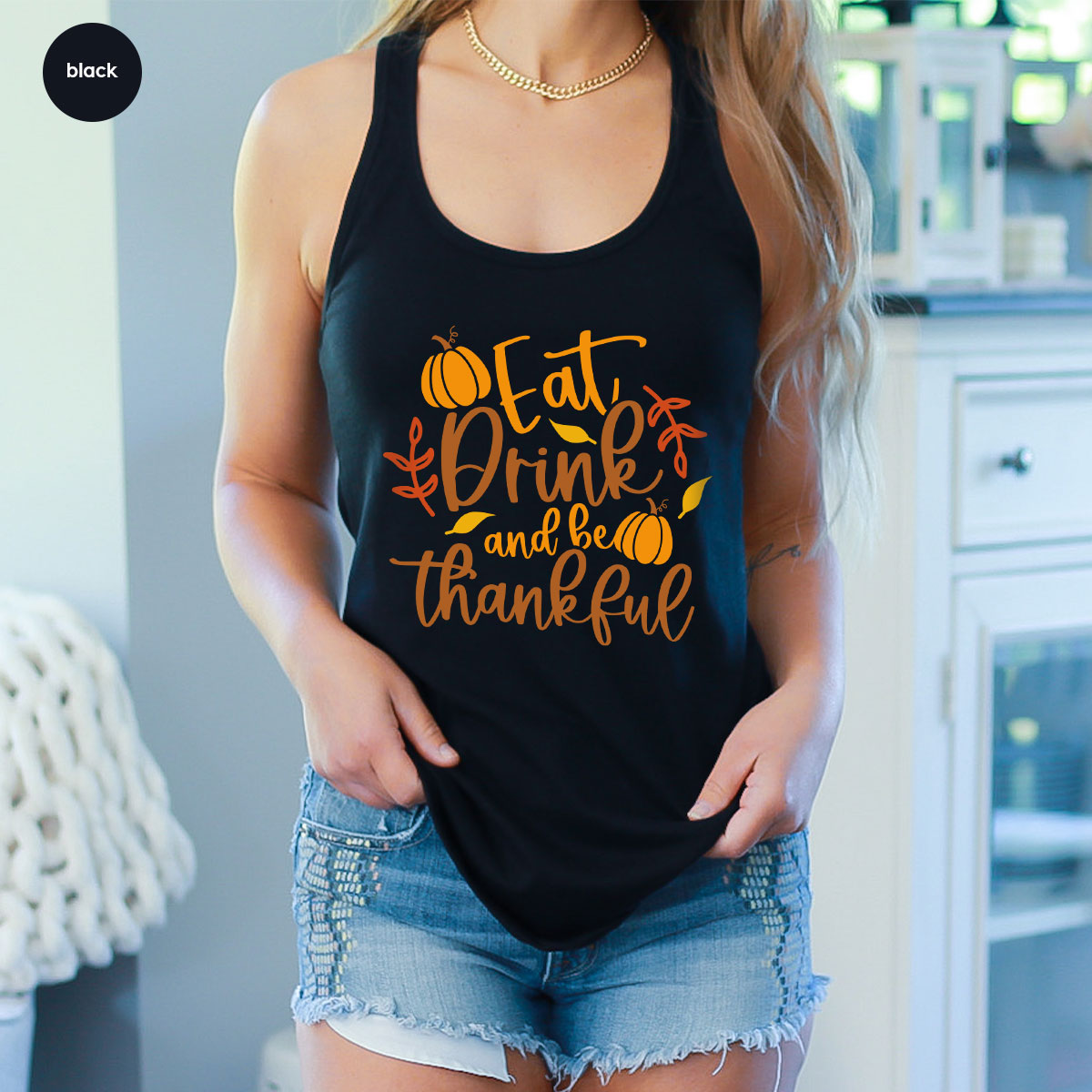 Cute Pumpkin T-Shirt, Fall Graphic Tees, Thankful Gifts, Thanksgiving Outfits, Autumn Crewneck Sweatshirt, Fall Leaves Vneck Shirt