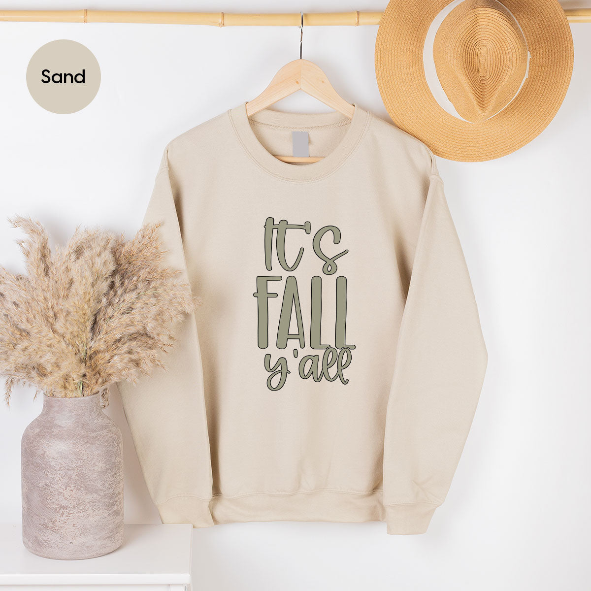 Fall Crewneck Sweatshirt, Its Fall Yall T-Shirt, Fall Gifts, Gifts for Her, Autumn Clothing, Thanksgiving Graphic Tees, Toddler T Shirt