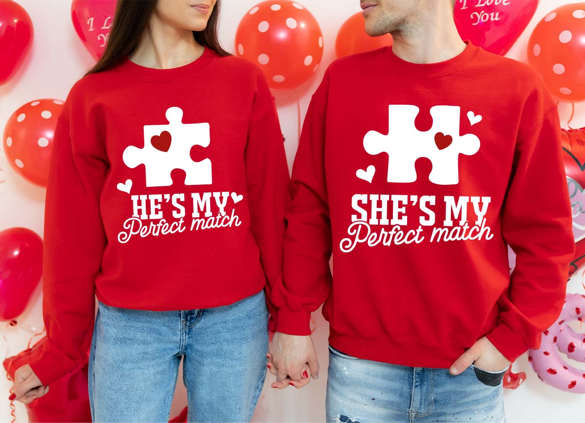 Match Shirt, Perfect Match T-Shirt, Couple Shirt, Valentine's Day T-Shirt 2023