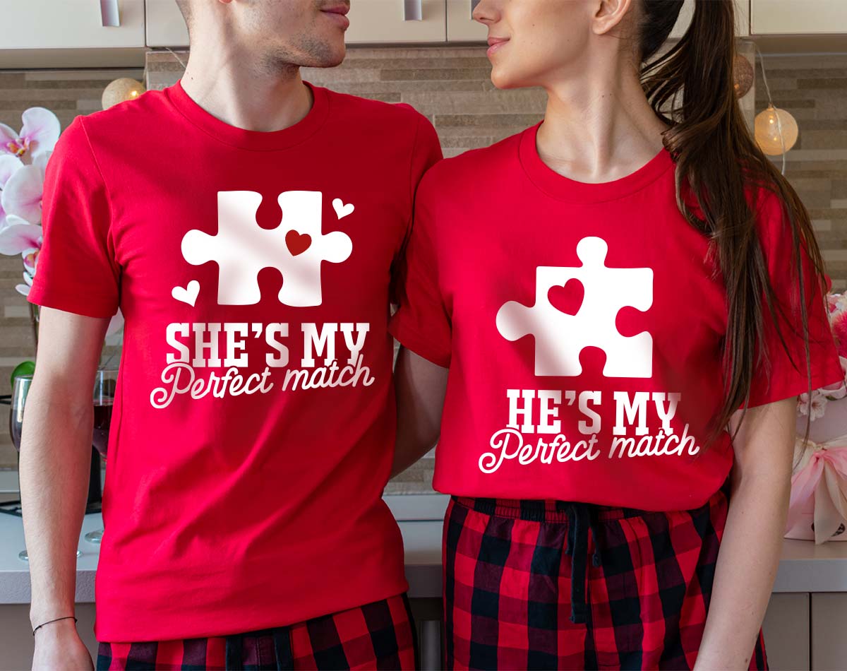 Match Shirt, Perfect Match T-Shirt, Couple Shirt, Valentine's Day T-Shirt 2023