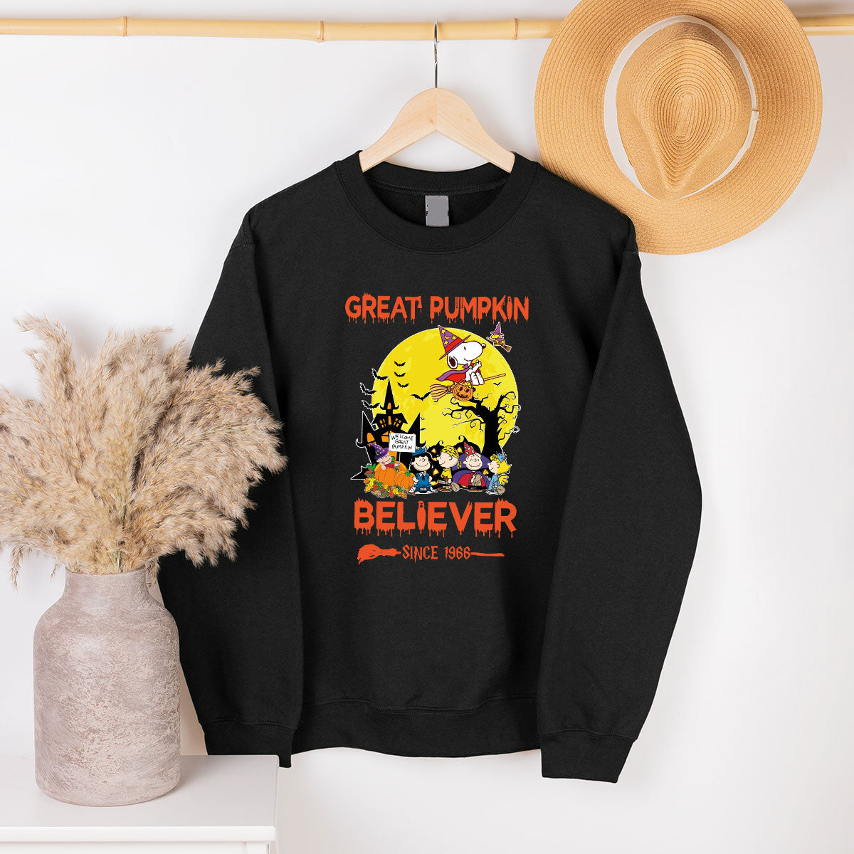 Halloween 2023 Hoodie, Halloween Sweatshirt, Great Pumpkin Believer Long Sleeve