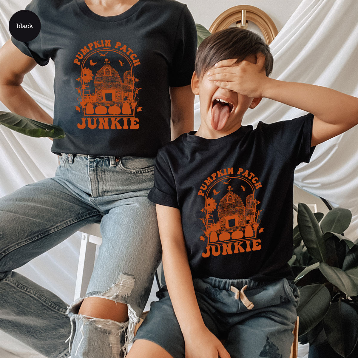 Junkie T-Shirt, Gift T-Shirt For Halloween, Pumpkin Halloween Shirt