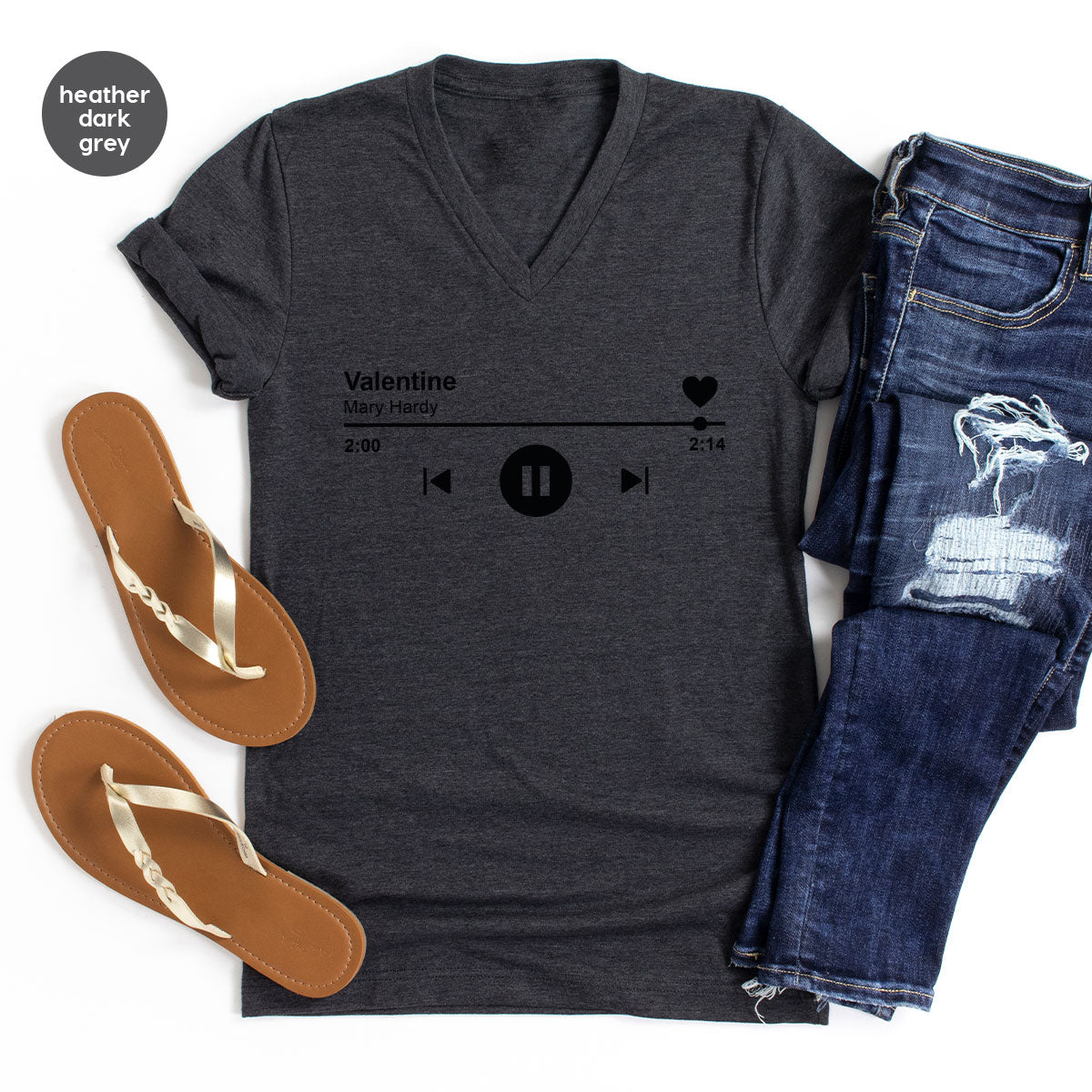 Valentine's Day Shirt, Play Music For Valentine's Shirt, Valentine's Day Playlist T-Shirt