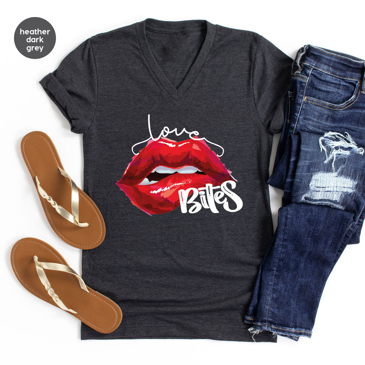 Cool Valentine's Day T-Shirt, Bite Shirt, Cute Lips Tee, Valentine Gift