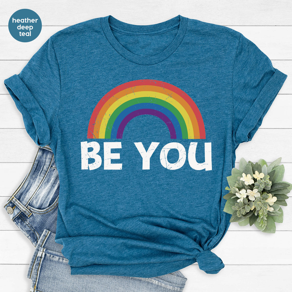 Rainbow T-Shirt, Be You Shirt, LGBT Pride Shirt, LGBT T-Shirt