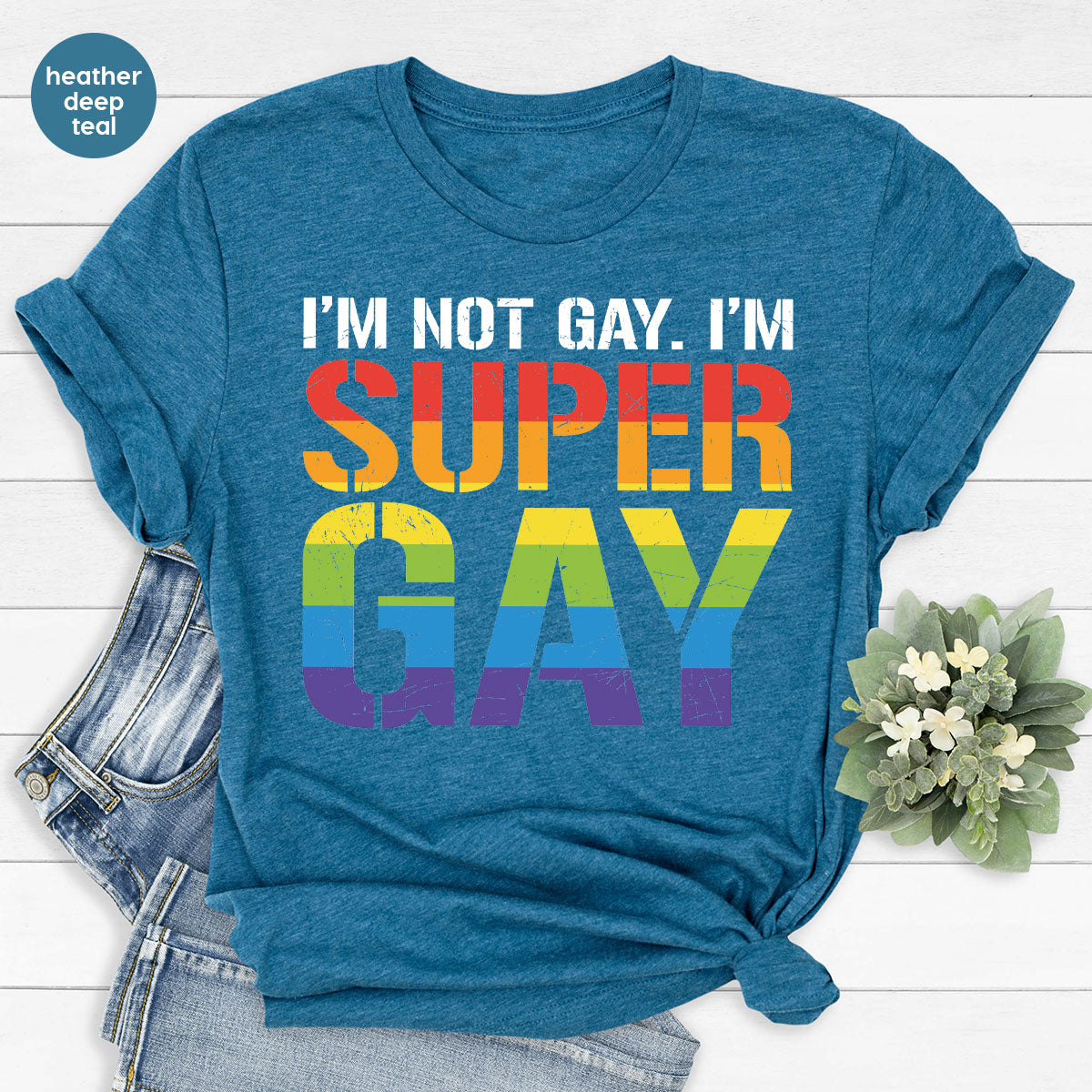 Super Gay Shirt, LGBT Power T-Shirt, Super Gay LGBT Tee