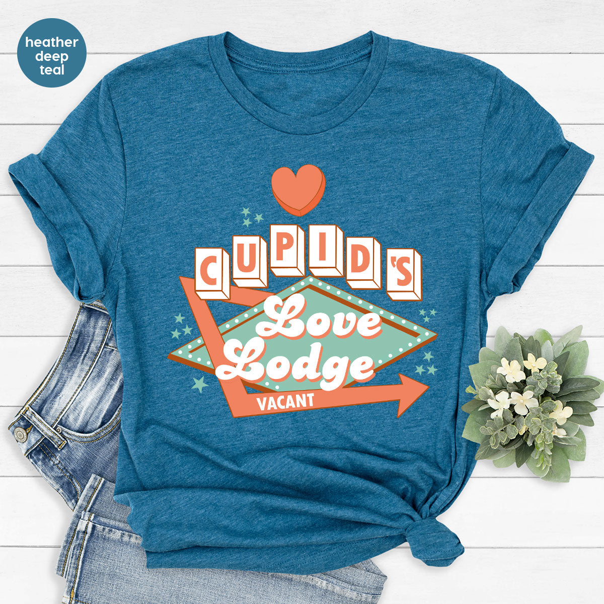 Love Lodge T-Shirt, Valentine's Day Tee, Cupid' Love Lodge Tee, Valentine Shirt