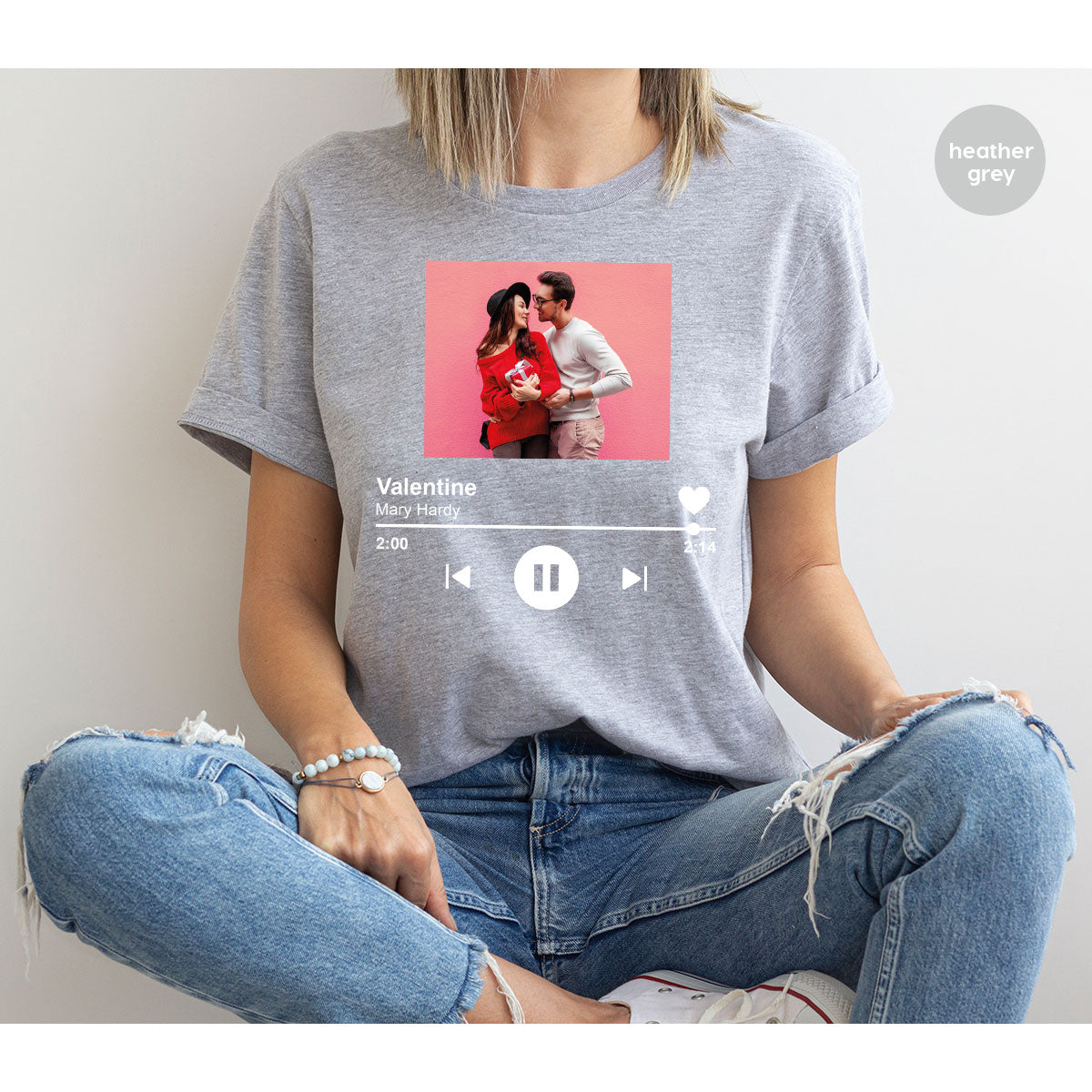 Custom Photo Valentine's Day Shirt, Personalized Valentine's Day Gift, Custom Photo Lover's Day Shirt