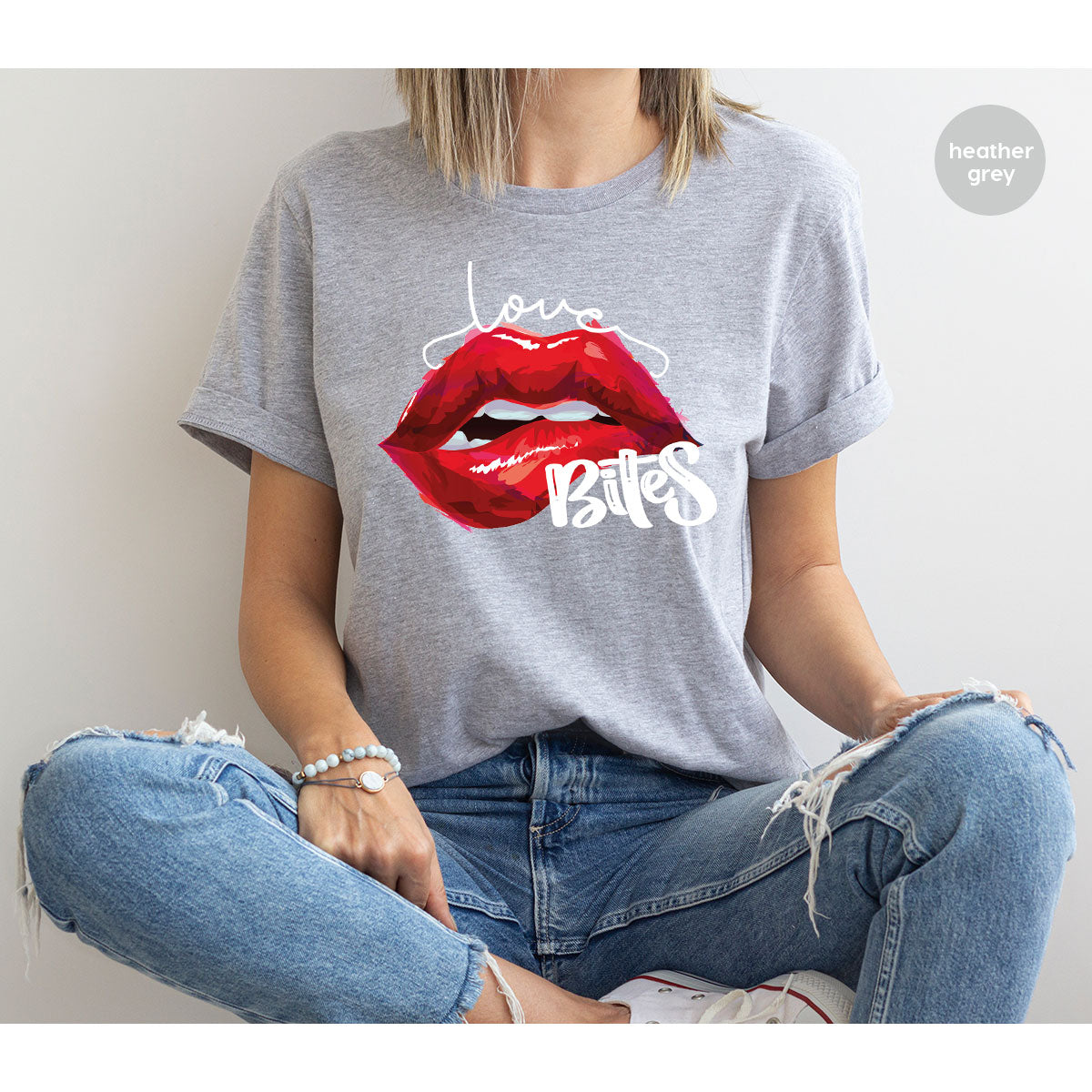 Cool Valentine's Day T-Shirt, Bite Shirt, Cute Lips Tee, Valentine Gift