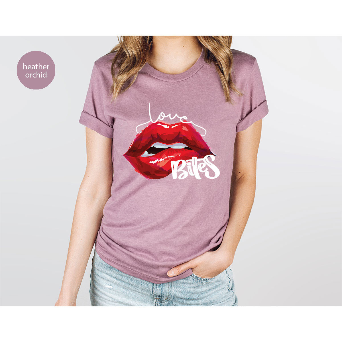 Cool Valentine's Day T-Shirt, Bite Shirt, Cute Lips Tee, Valentine Gift