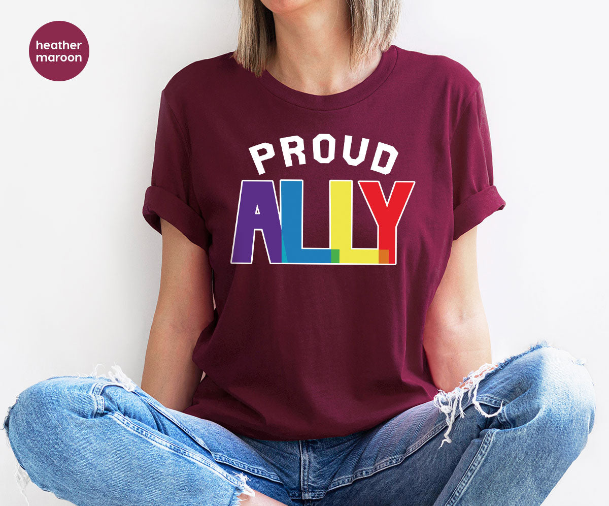 Proud Ally Shirt, LGBT Ally T-Shirt, LGBT Proud Tee