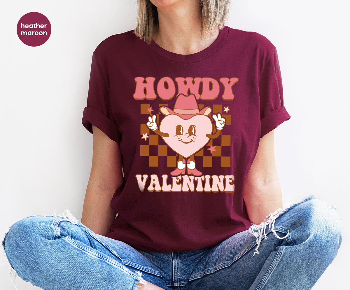 Howdy Valentine Shirt, 2023 Valentine's Day Shirt, Cute Feb 14 Tee