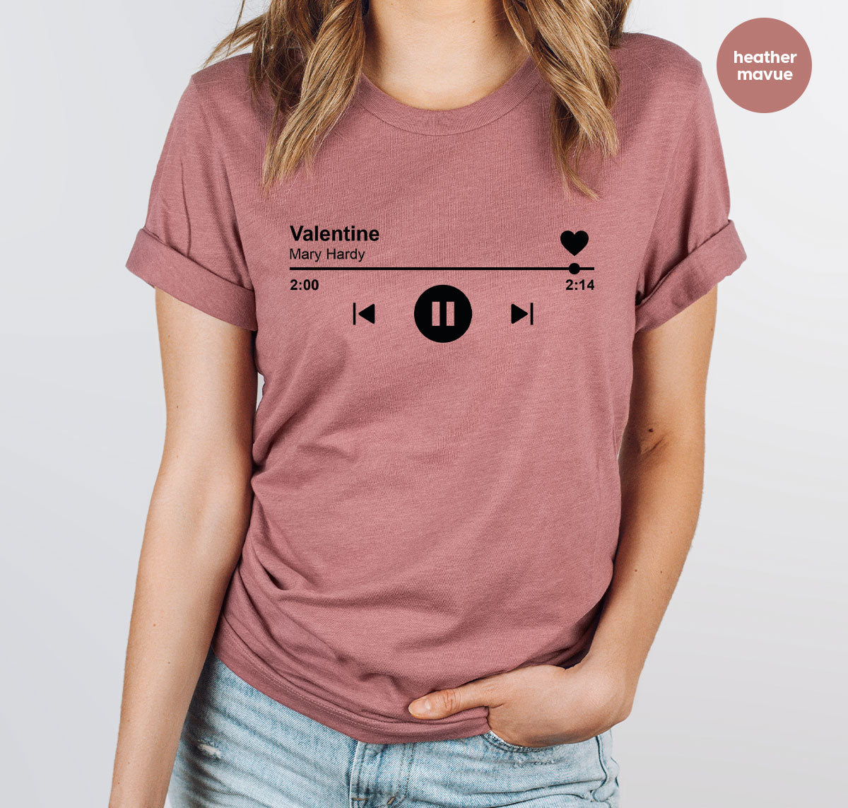 Valentine's Day Shirt, Play Music For Valentine's Shirt, Valentine's Day Playlist T-Shirt