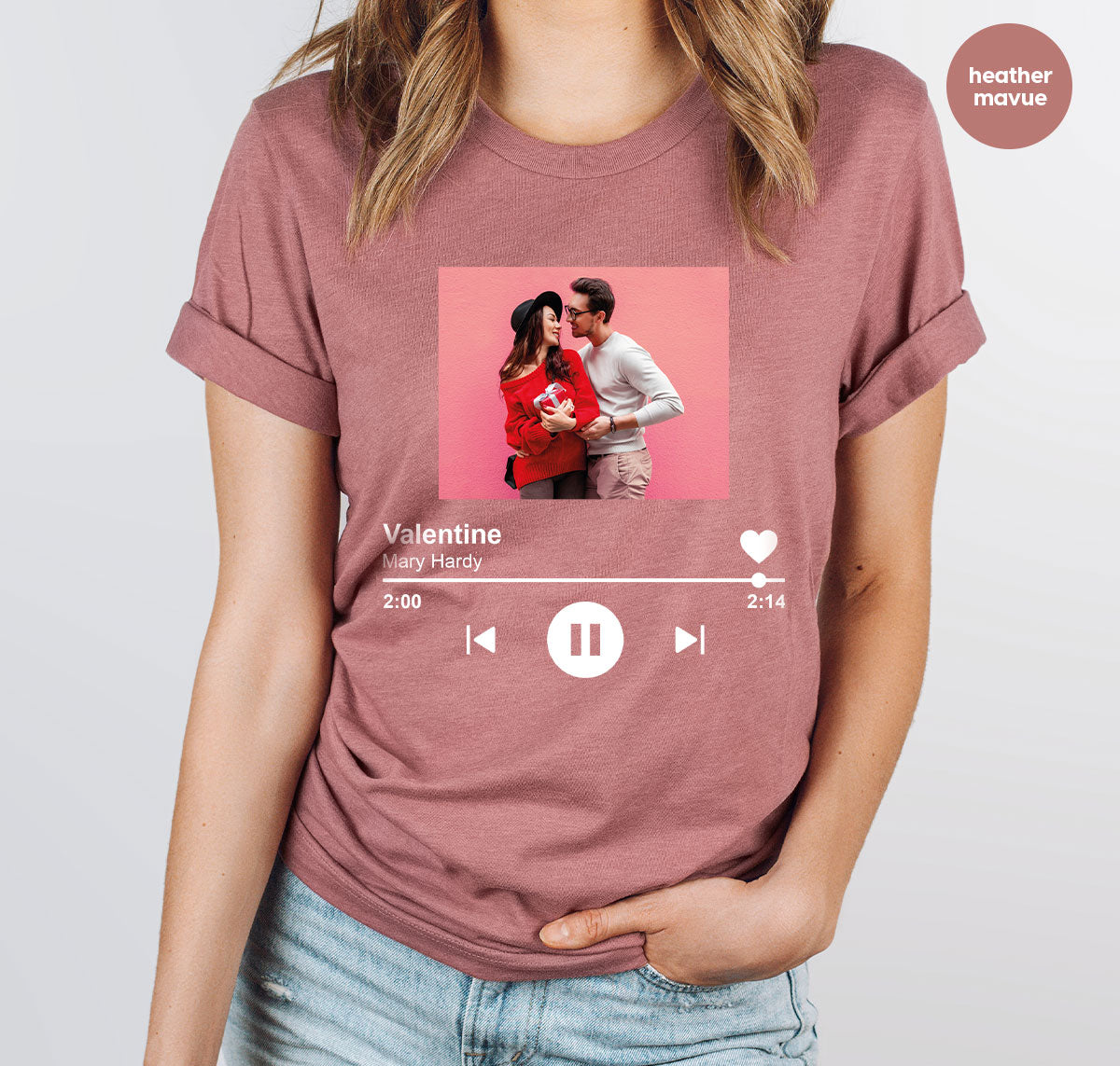 Custom Photo Valentine's Day Shirt, Personalized Valentine's Day Gift, Custom Photo Lover's Day Shirt