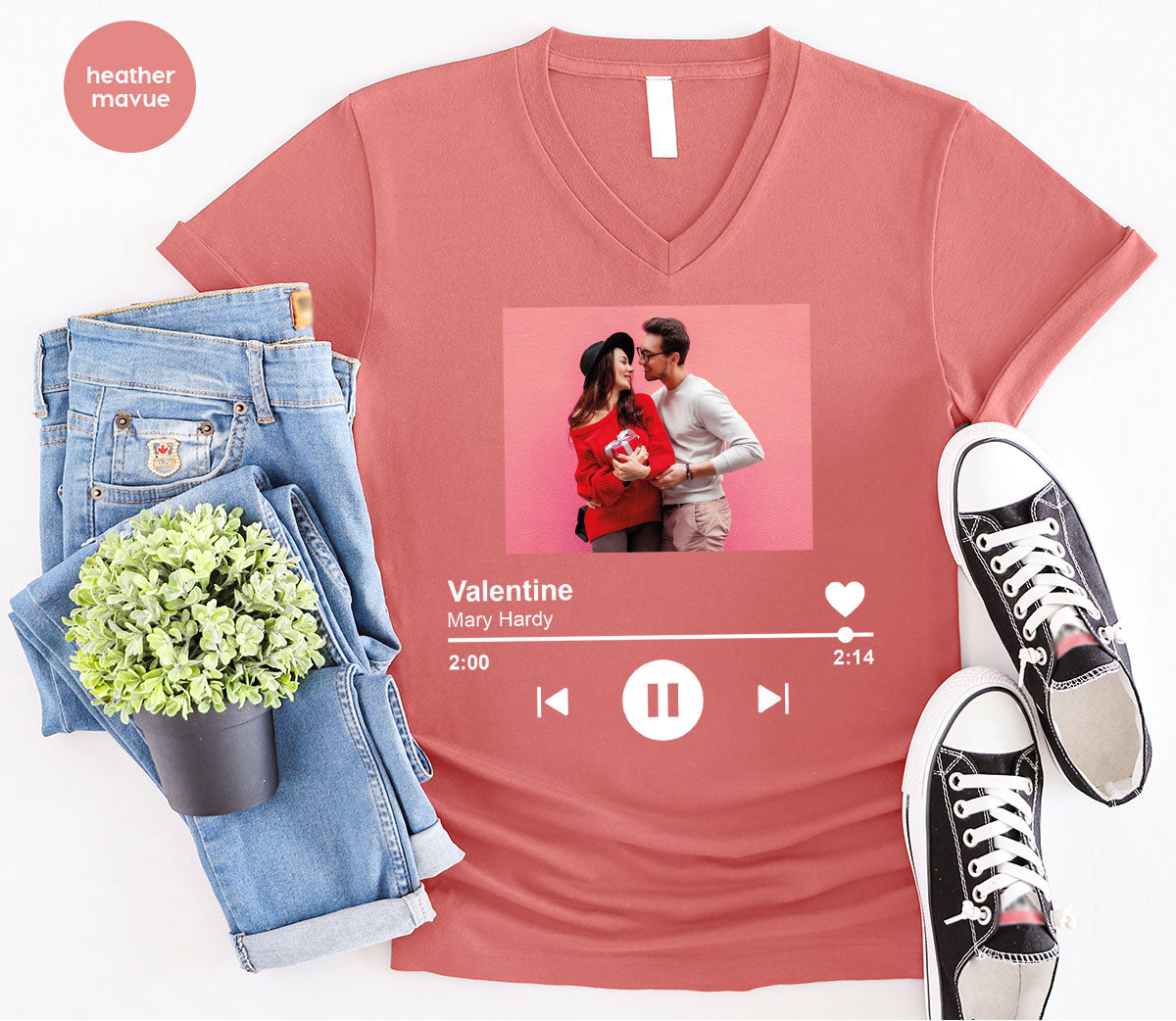 Custom Photo Valentine's Day Shirt, Personalized Valentine's Day Gift, Custom Photo Lover's Day Shirt