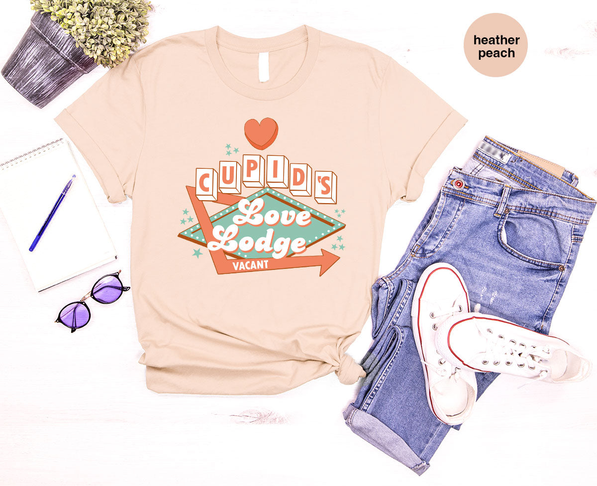 Love Lodge T-Shirt, Valentine's Day Tee, Cupid' Love Lodge Tee, Valentine Shirt