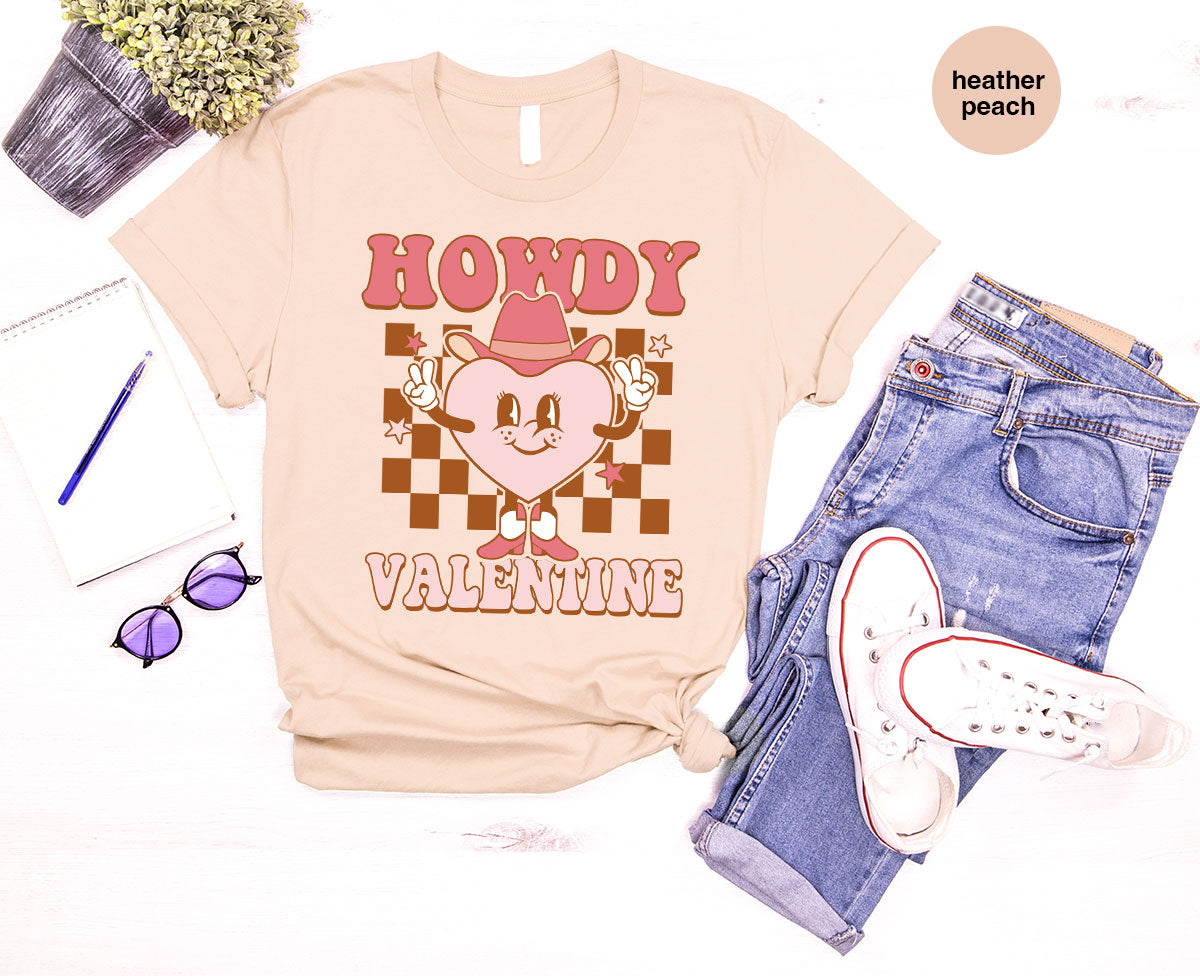 Howdy Valentine Shirt, 2023 Valentine's Day Shirt, Cute Feb 14 Tee