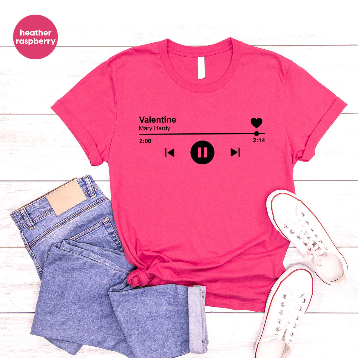 Valentine's Day Shirt, Play Music For Valentine's Shirt, Valentine's Day Playlist T-Shirt