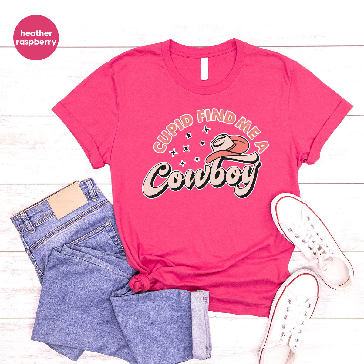 Cupid Find Me A Cowboy Shirt, Valentine Day Shirt, Cowboy Love T-Shirt