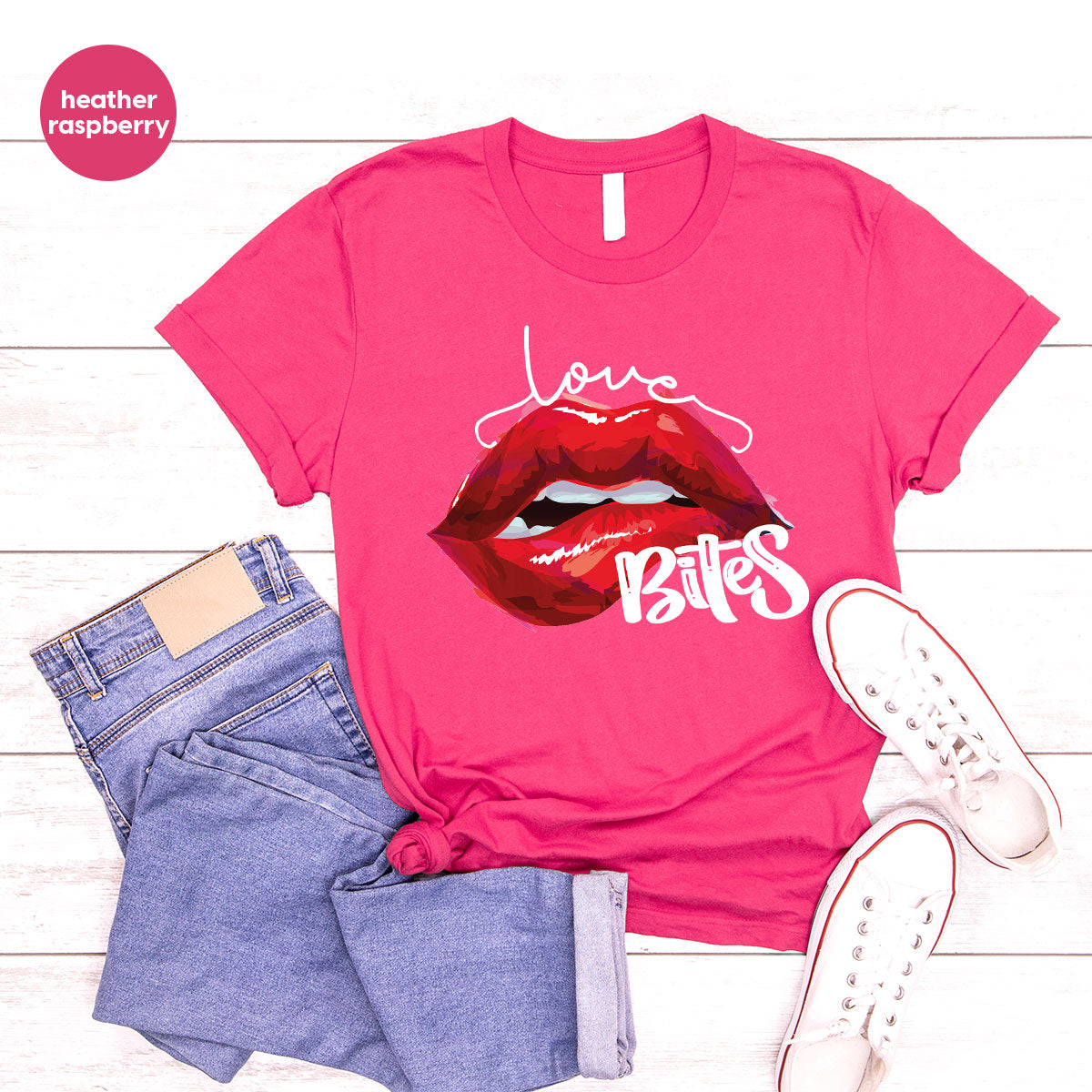 Cool Valentine's Day T-Shirt, Bite Shirt, Cute Lips Tee, Valentine Gift