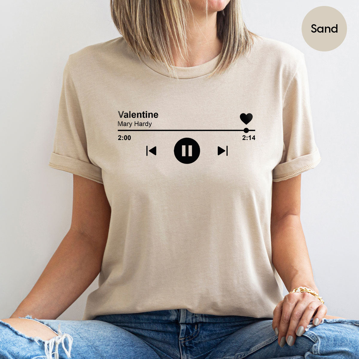 Valentine's Day Shirt, Play Music For Valentine's Shirt, Valentine's Day Playlist T-Shirt