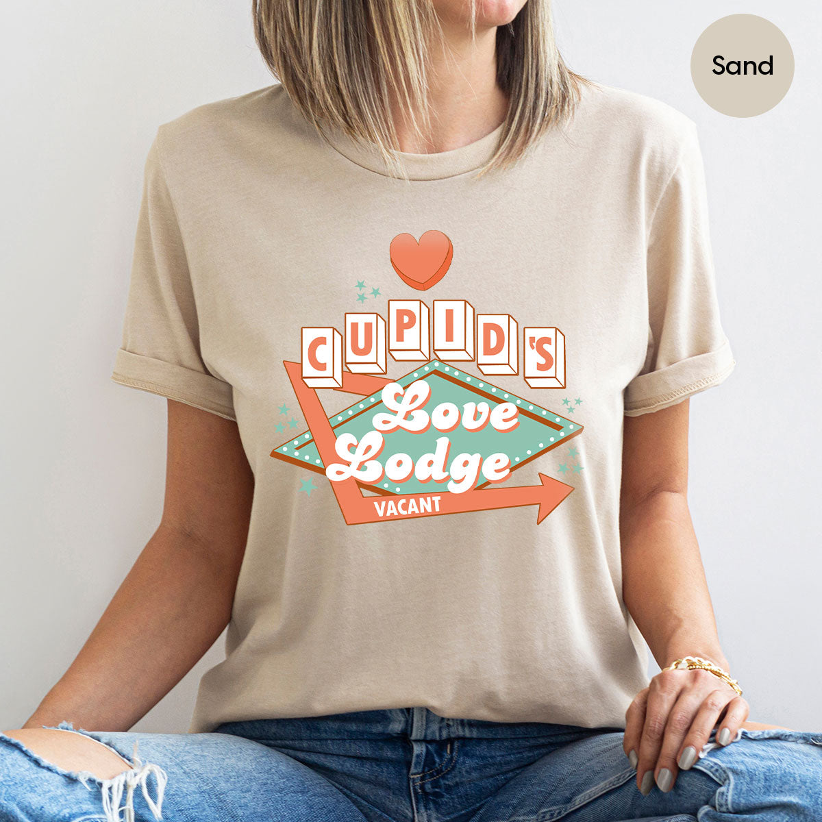 Love Lodge T-Shirt, Valentine's Day Tee, Cupid' Love Lodge Tee, Valentine Shirt