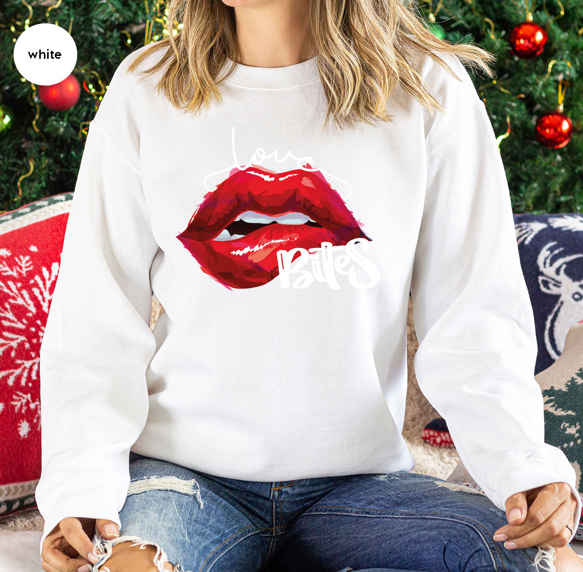 Cool Valentine's Day T-Shirt, Bite Shirt, Cute Lips Tee, Valentine Gift